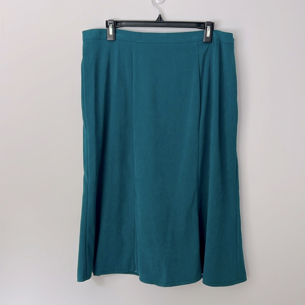 Notations Size Large Elegant Deep Teal Green Velv… - image 1